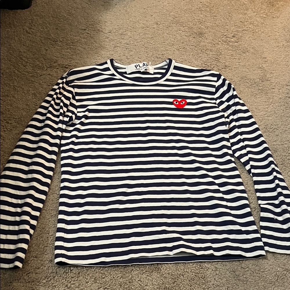 Women’s Comme des Garçons long sleeve strip shirt size medium